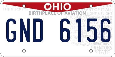OH license plate GND6156