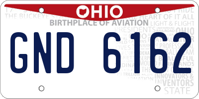OH license plate GND6162