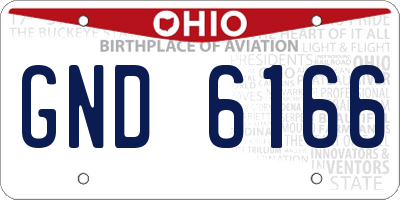 OH license plate GND6166