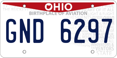 OH license plate GND6297