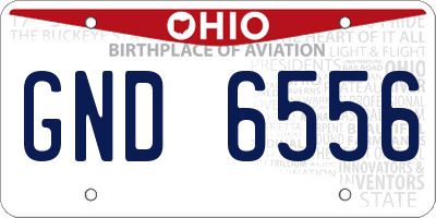 OH license plate GND6556
