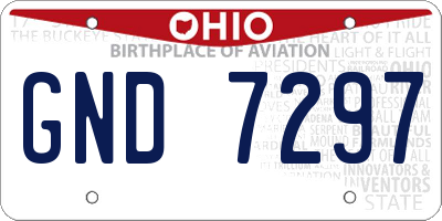 OH license plate GND7297