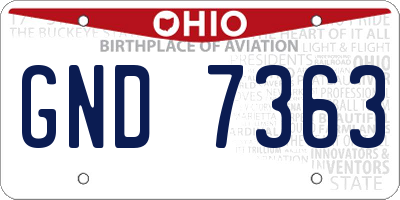 OH license plate GND7363