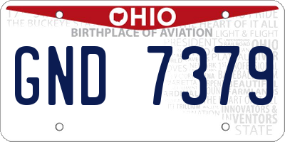 OH license plate GND7379