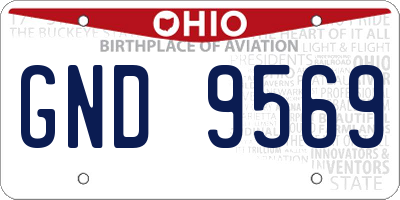 OH license plate GND9569