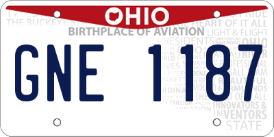 OH license plate GNE1187