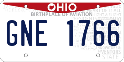 OH license plate GNE1766