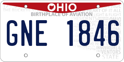 OH license plate GNE1846