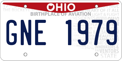 OH license plate GNE1979