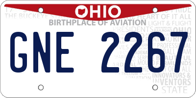 OH license plate GNE2267
