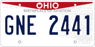 OH license plate GNE2441