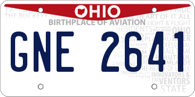 OH license plate GNE2641