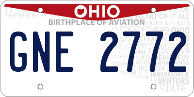 OH license plate GNE2772