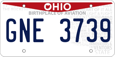 OH license plate GNE3739