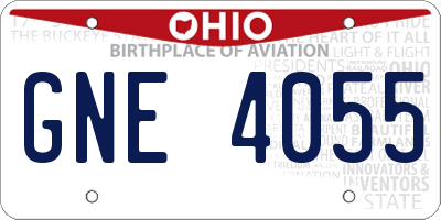 OH license plate GNE4055