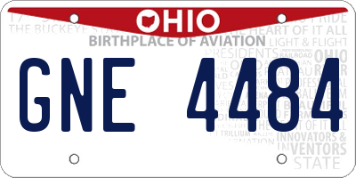 OH license plate GNE4484