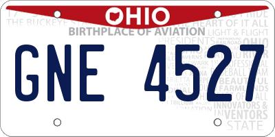 OH license plate GNE4527