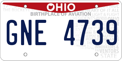 OH license plate GNE4739
