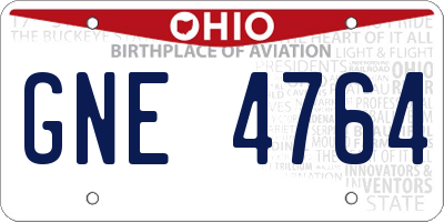 OH license plate GNE4764