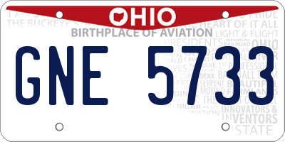 OH license plate GNE5733