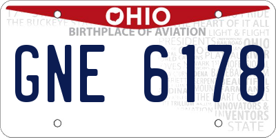 OH license plate GNE6178
