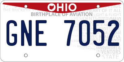 OH license plate GNE7052