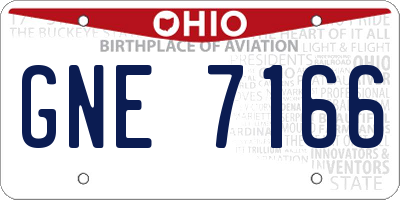 OH license plate GNE7166
