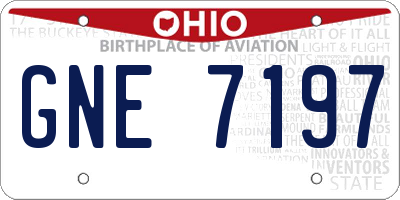 OH license plate GNE7197