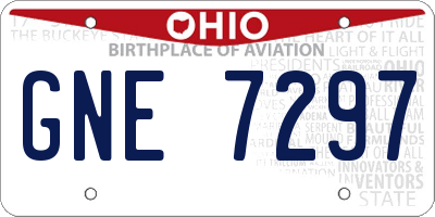 OH license plate GNE7297