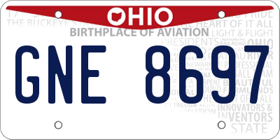 OH license plate GNE8697
