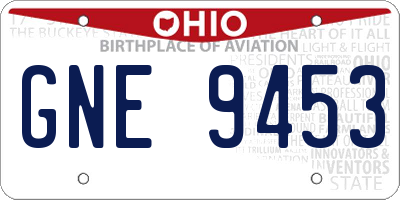 OH license plate GNE9453