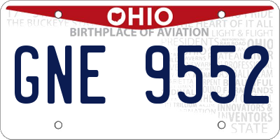 OH license plate GNE9552