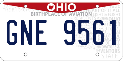 OH license plate GNE9561