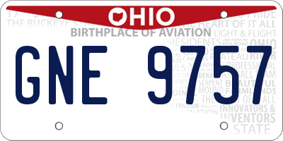 OH license plate GNE9757