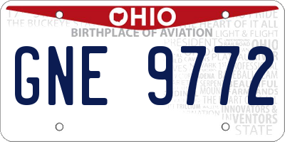 OH license plate GNE9772