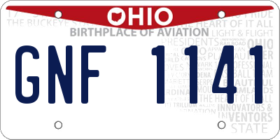 OH license plate GNF1141