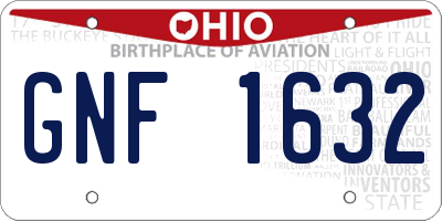 OH license plate GNF1632