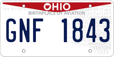 OH license plate GNF1843