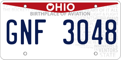 OH license plate GNF3048