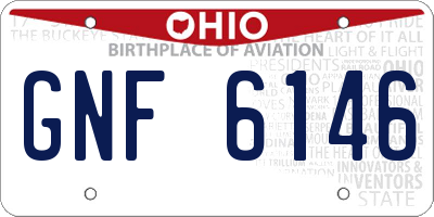 OH license plate GNF6146