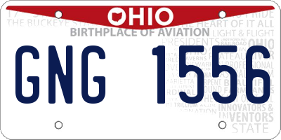 OH license plate GNG1556