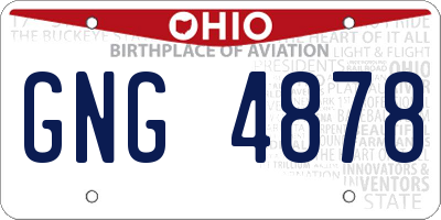 OH license plate GNG4878