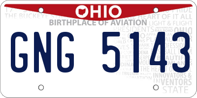 OH license plate GNG5143