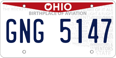 OH license plate GNG5147