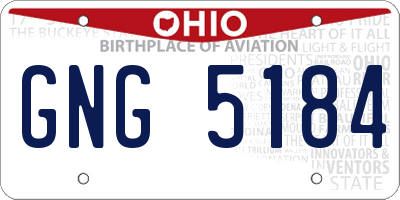 OH license plate GNG5184