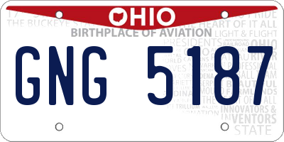 OH license plate GNG5187