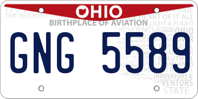 OH license plate GNG5589