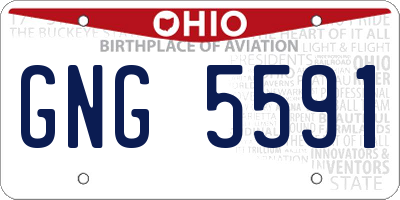 OH license plate GNG5591