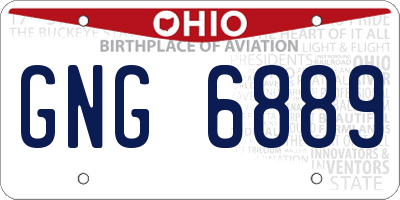 OH license plate GNG6889