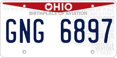 OH license plate GNG6897